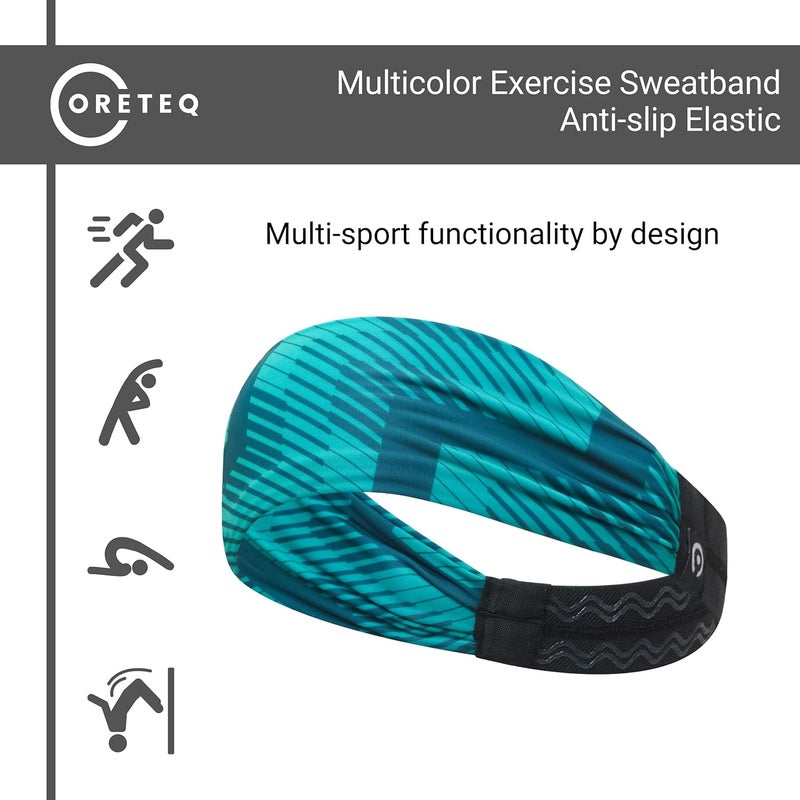 Coreteq Printed Multifunction Sports Sweatband Headband with Silicon Elastic Band Anti-Slip Men and Women (Ziggy Green) - Image 2