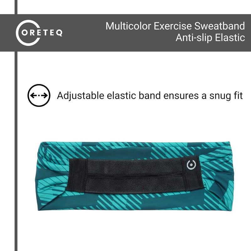 Coreteq Printed Multifunction Sports Sweatband Headband with Silicon Elastic Band Anti-Slip Men and Women (Ziggy Green) - Image 5