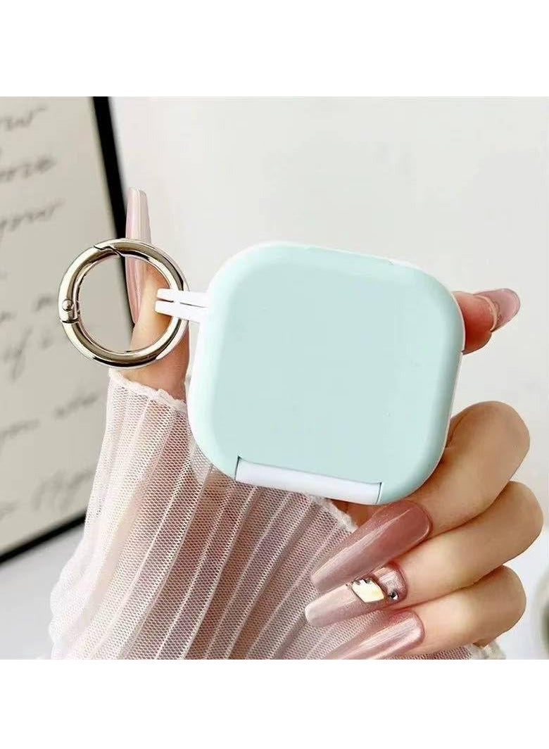 New TPU Earphone Case Airpod 4 with Mirror Shockproof Charging Box Sleeve Foldable Protector Earbuds Shell for Airpods 4 (Light Green)  - Image 2