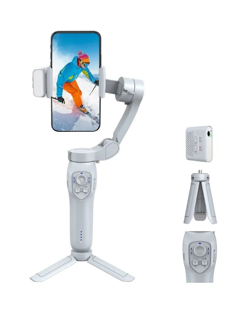 Generic - L7CPro Plus 3-axis Foldable Handheld 360⁰ Rotate AI Facial Intelligent Tracking Smartphone Stabilizer Gimbal With Sensor Fill Light & Stand - Image 1