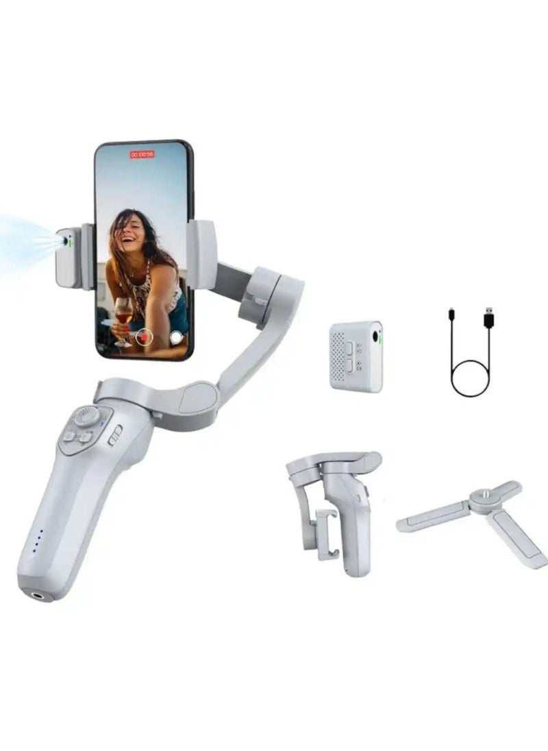 Generic - L7CPro Plus 3-axis Foldable Handheld 360⁰ Rotate AI Facial Intelligent Tracking Smartphone Stabilizer Gimbal With Sensor Fill Light & Stand - Image 1