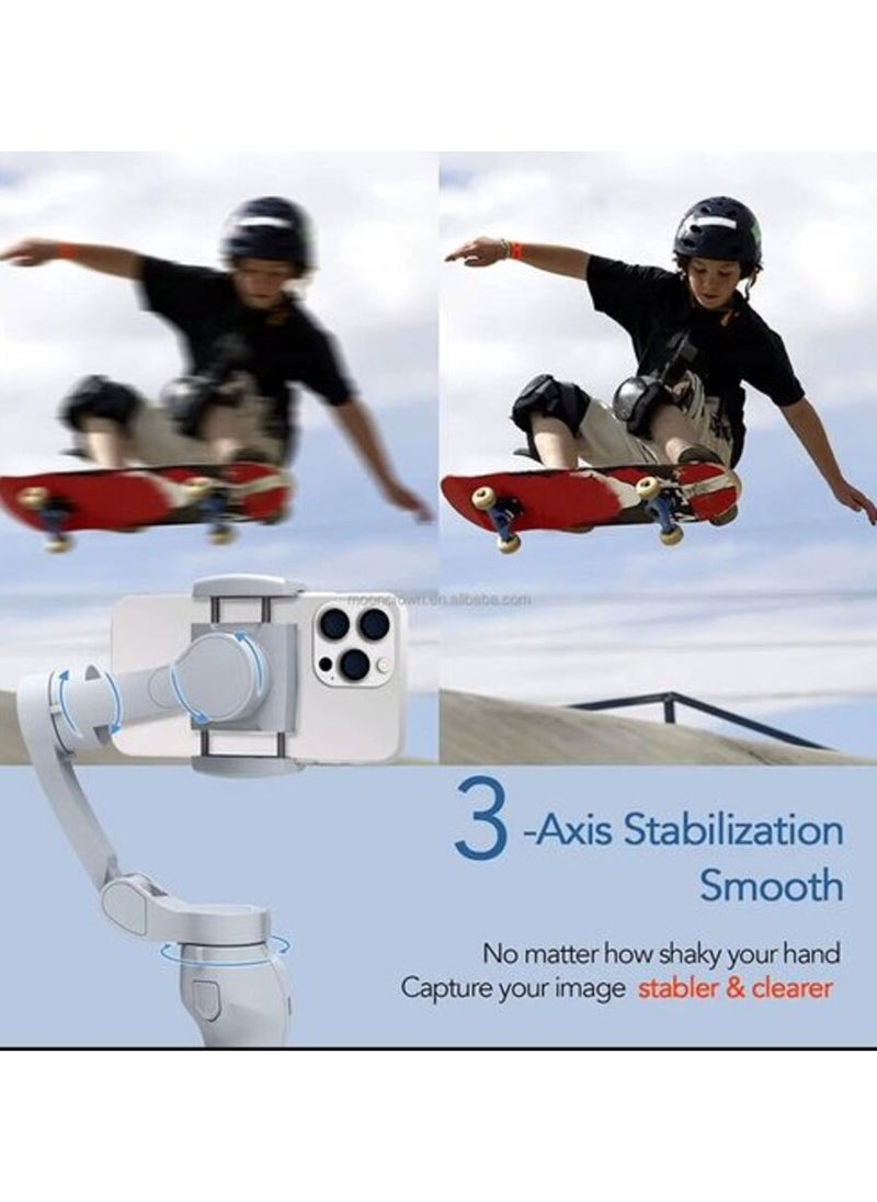 Generic - L7CPro Plus 3-axis Foldable Handheld 360⁰ Rotate AI Facial Intelligent Tracking Smartphone Stabilizer Gimbal With Sensor Fill Light & Stand - Image 1