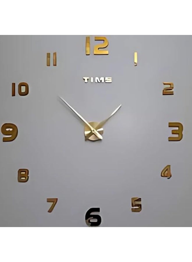 Wall Sticker Clock - Numbers Design - Gold - 80-90CM - ZH1901 - Image 2