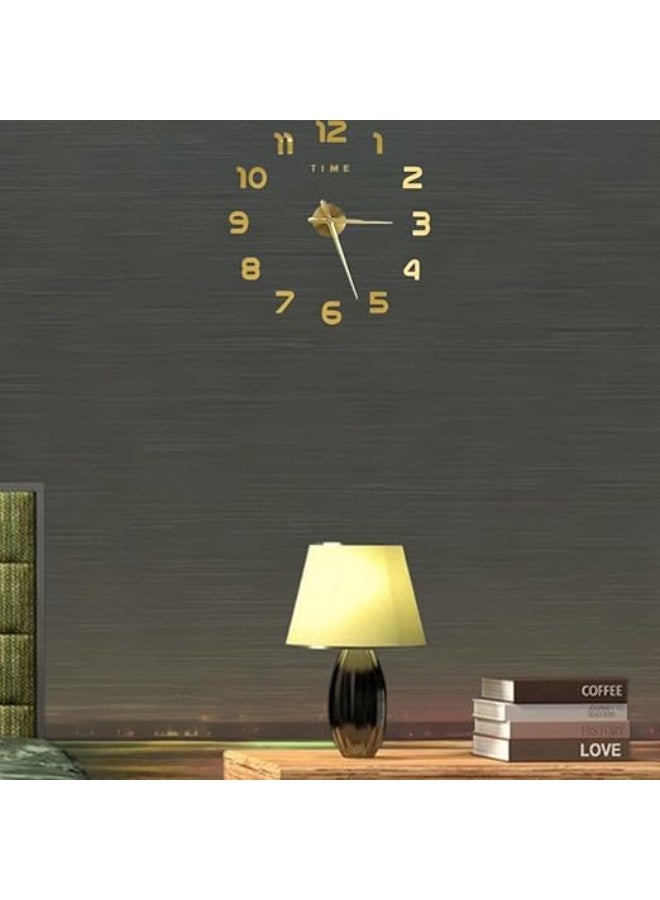 Wall Sticker Clock - Numbers Design - Gold - 80-90CM - ZH1901 - Image 1