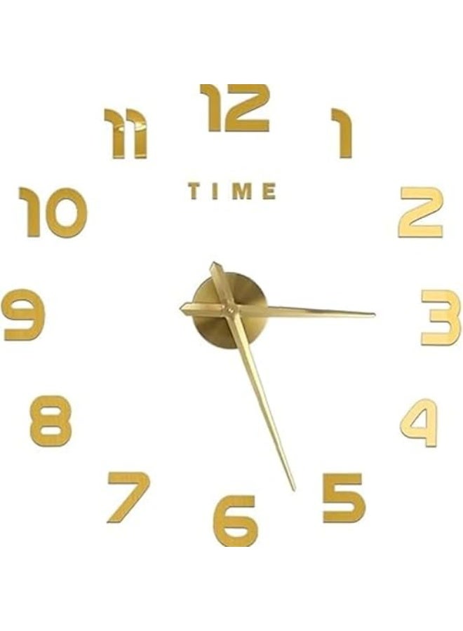 Wall Sticker Clock - Numbers Design - Gold - 80-90CM - ZH1901 - Image 3
