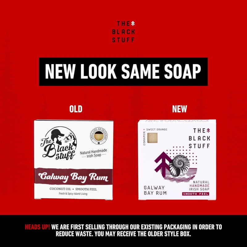 The Black Stuff All Natural Bar Soap for Men Handmade Cold Process Soaps with Organic Ingredients and Essential Oils Mens Soap for Daily Use Galway Bay Rum Body Soap - Image 2