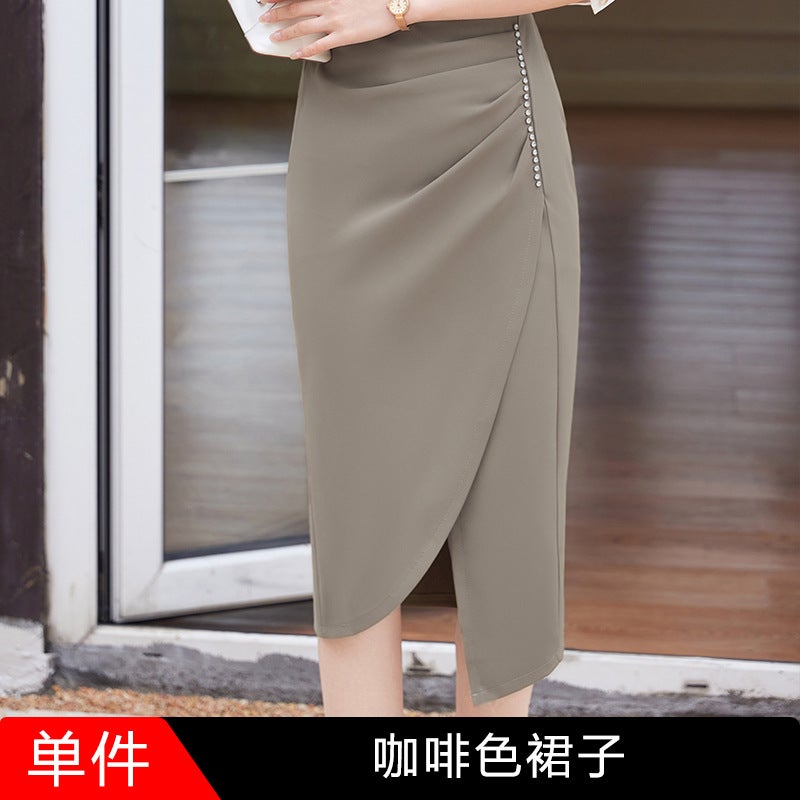2025 New Summer Mid-Sleeve White Shirt Women's Business Work Clothing Formal Work Clothes Women's Three-Quarter Sleeve Shirt - Image 1