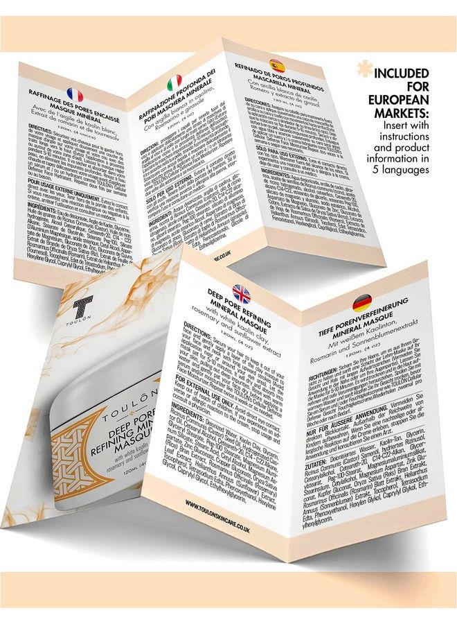 TOULON Kaolin Clay Mask For Face With White Kaolin Mineral Clay. Soft Pure Healing Mask With Minerals To Reduce Wrinkles And Blackheads & Detox Skin Improve Complexion For Women Or Men - Image 5