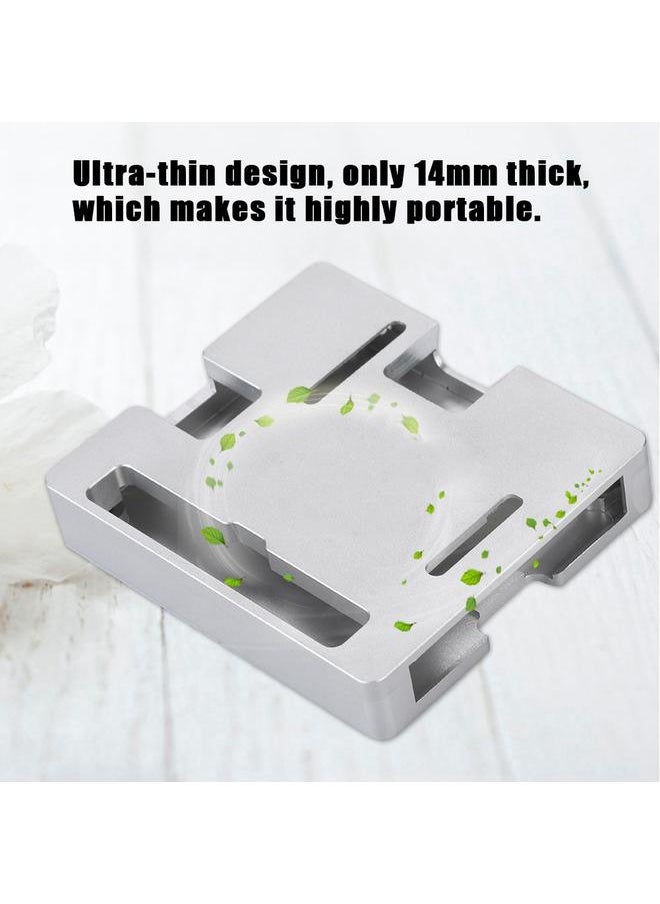Ultra-thin Aluminum Alloy CNC Case Portable Box for Raspberry Pi 3A Cooling Heatsink Silver