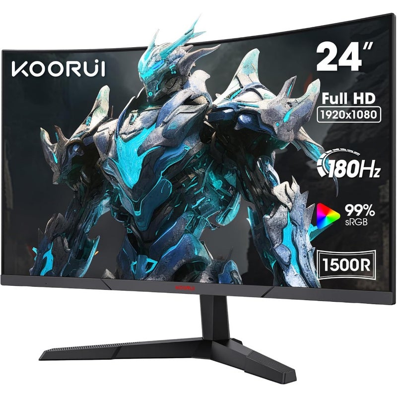 Gaming Monitor for PC - FHD 1080P Curved VA Panel, 165Hz Refresh Rate, 1ms Response, 1500R Radius, Adaptive Sync, HDMI x2/DP, VESA Mount, Tilt Adjustable, Eye Care - Image 1