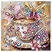 PPuzzling Coffee Cup Puzzles for Adults 1000 Pieces Colorful Flower Butterfly Teacup Jigsaw Puzzles Crystal Jewel Floral Cups Puzzle as Home Decor - Image 4