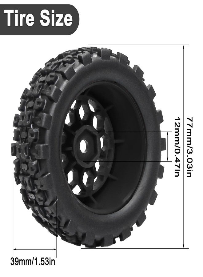 LRFHL RC Tires and Wheels Pre-glued Compatible with Arrma Typhon Grom Granite 1/18 1/14 RC Car Tires Wheels Upgrade (4PCS) - Image 4