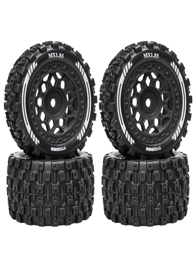 LRFHL RC Tires and Wheels Pre-glued Compatible with Arrma Typhon Grom Granite 1/18 1/14 RC Car Tires Wheels Upgrade (4PCS) - Image 1