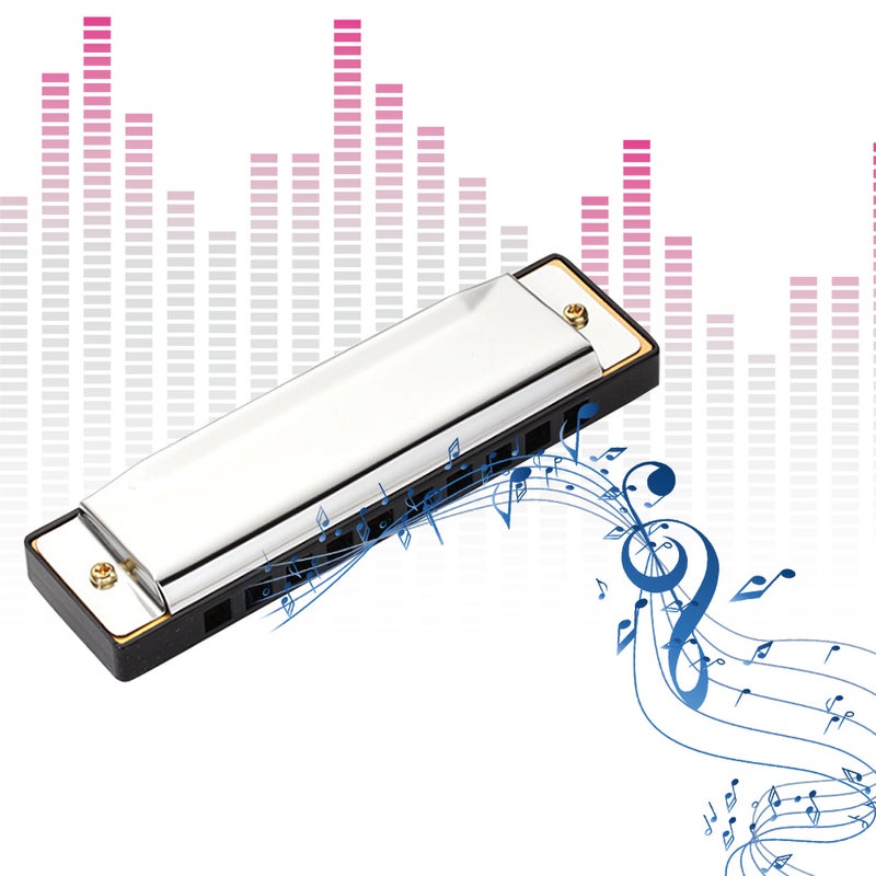 10 Holes Children Harmonica Stainless Steel Chromatics Harmonica Mouth Organ Harp - Image 5