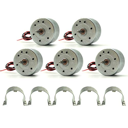 EUDAX Mini Generator Motors 3V12V DC Motor Electric Motor for DIY Toys Wind Turbine Generator Hand Cranked Power Generator Model Metal Motor Holder - Image 1