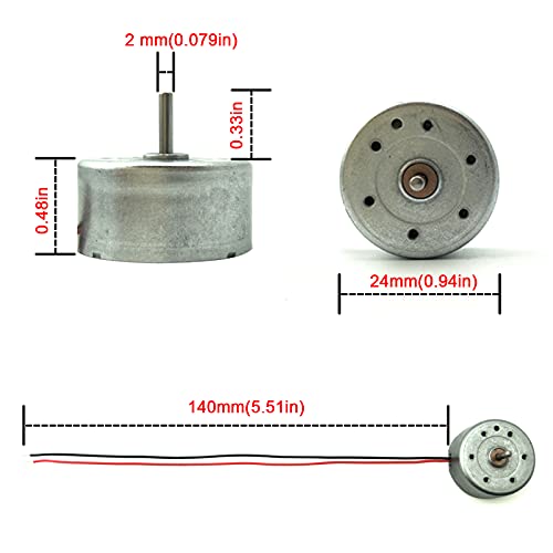 EUDAX Mini Generator Motors 3V12V DC Motor Electric Motor for DIY Toys Wind Turbine Generator Hand Cranked Power Generator Model Metal Motor Holder - Image 5