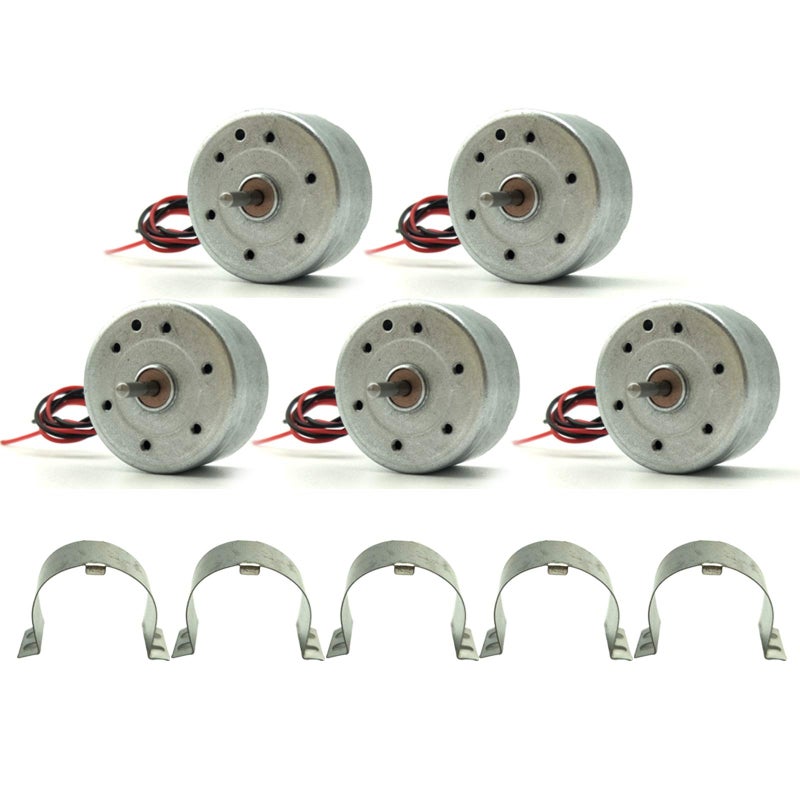 EUDAX Mini Generator Motors 3V12V DC Motor Electric Motor for DIY Toys Wind Turbine Generator Hand Cranked Power Generator Model Metal Motor Holder - Image 4