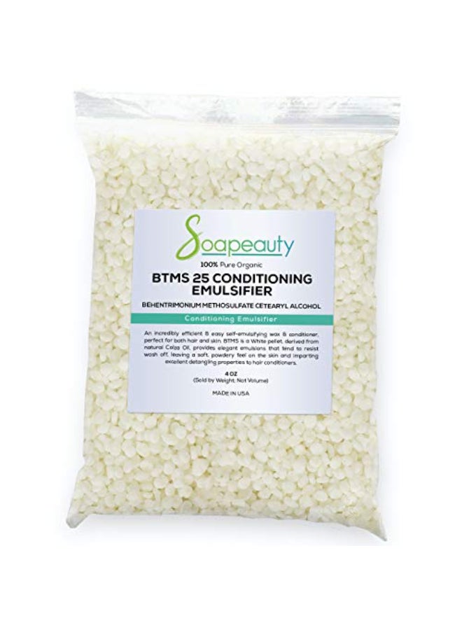 Soapeauty سوبيوتي BTMS254 أونصة  مرطب مستحلب لصنع منتجات العناية بالشعر والعناية بالبشرة والعلاج الذي يترك على الشعر  بيهينتريمونيوم ميثوسلفات كيتريل كحول 25  4 أونصات - Image 1