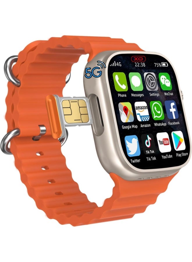 MODIO ST11 3 Pairs Straps  Android Smart Watch 64GB – 4G/5G LTE SIM Card Watch with AMOLED Display, Fitness & Sports Tracker, Wi-Fi, GPS, TikTok/Instagram Support, Android OS Smartwatch for Men & Women - Image 1