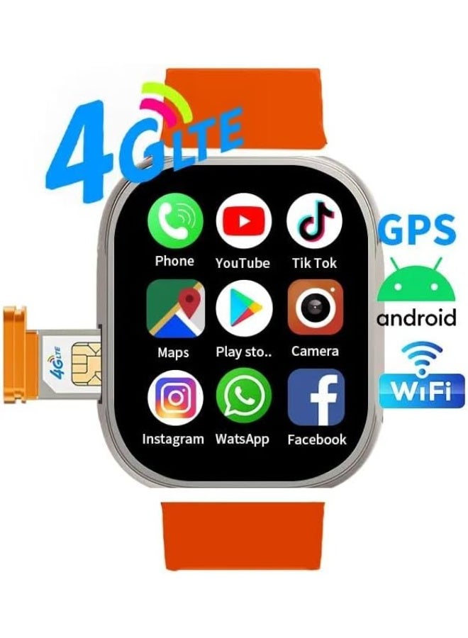 MODIO ST11 3 Pairs Straps  Android Smart Watch 64GB – 4G/5G LTE SIM Card Watch with AMOLED Display, Fitness & Sports Tracker, Wi-Fi, GPS, TikTok/Instagram Support, Android OS Smartwatch for Men & Women - Image 2