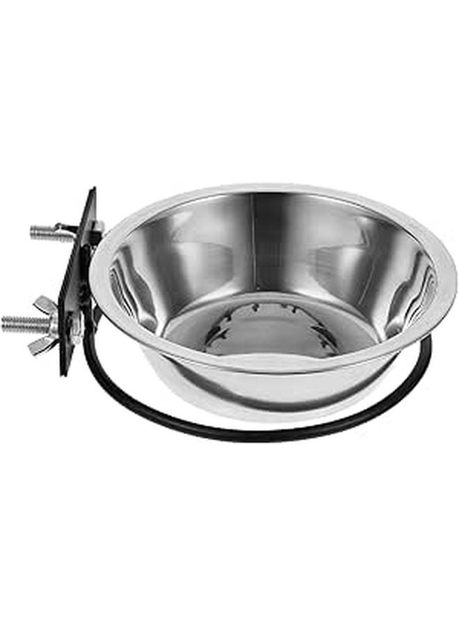 Wall Mounted Elevated Pet Feeder Stainless Steel Bowls Large Size For Dogs And Cats - Image 1