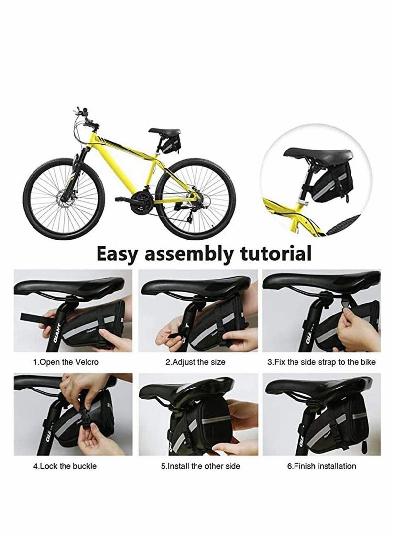 Y&D Bicycle Saddle Bag Bike for spares and personal items. Best carrying safely securely, keeps phone, keys wallet dry conveniently out of the way  - Image 4