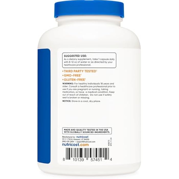 Nutricost Chlorella Capsules 500mg, 240 Vegetarian Capsules - Non-GMO and Gluten Free - Image 4
