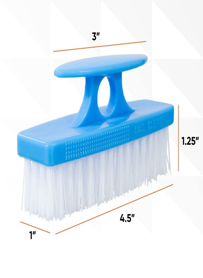 Superio Nail Brush Cleaner with Handle - Durable Brush Scrubber To Clean Toes, Fingernails, Hand Scrubber All Surface Cleaning, Blue Heavy Duty Scrub Brush Stiff Bristles, Easy To Hold - Image 2