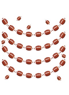 سيوسي لافتة زينة حفلات كرة القدم للعبة Bowl Game Goal Post Garland Supplies Fans Club Bars ديكور المنزل 4 قطعة  - Image 1