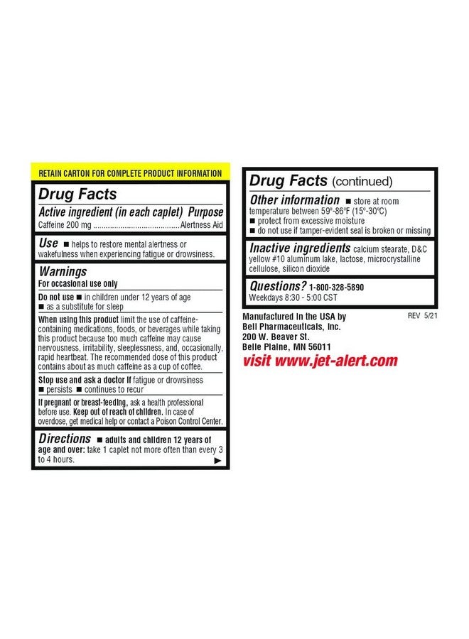 Jet-Alert 200 Mg Each Caffeine Tabs 90 Count - Image 2