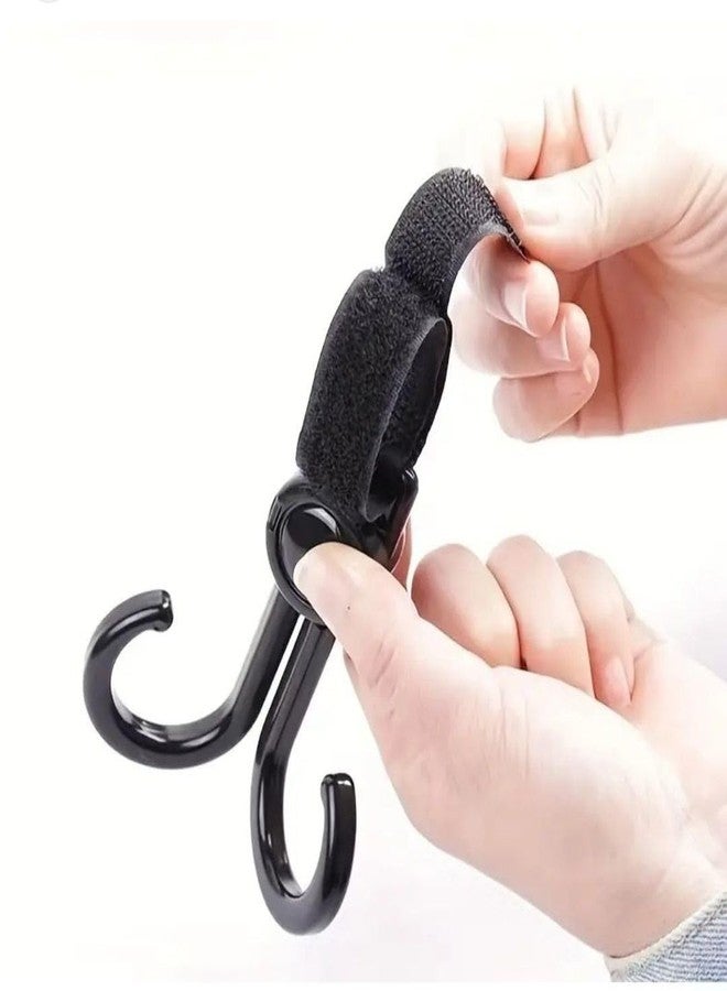 IQS Enterprise Hook for Stroller Shopping Cart Hooks Baby Stroller Accessories Rotate 360 Degree Hook Pram Organizer Bag Hanger Walker Rollator Crutches Wheelchair Shopping Cart Car (2 pcs) - Image 1