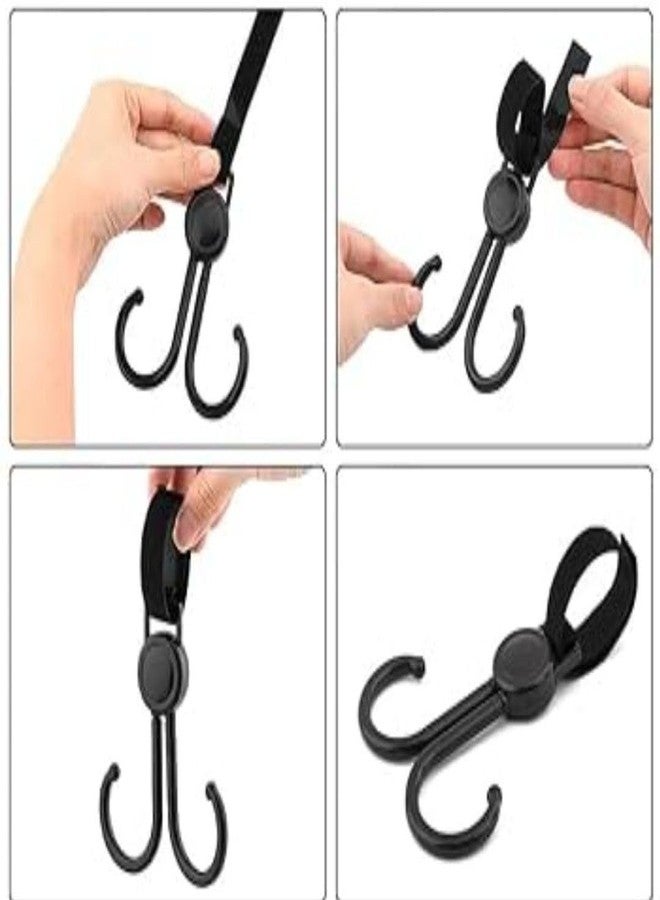 IQS Enterprise Hook for Stroller Shopping Cart Hooks Baby Stroller Accessories Rotate 360 Degree Hook Pram Organizer Bag Hanger Walker Rollator Crutches Wheelchair Shopping Cart Car (2 pcs) - Image 2