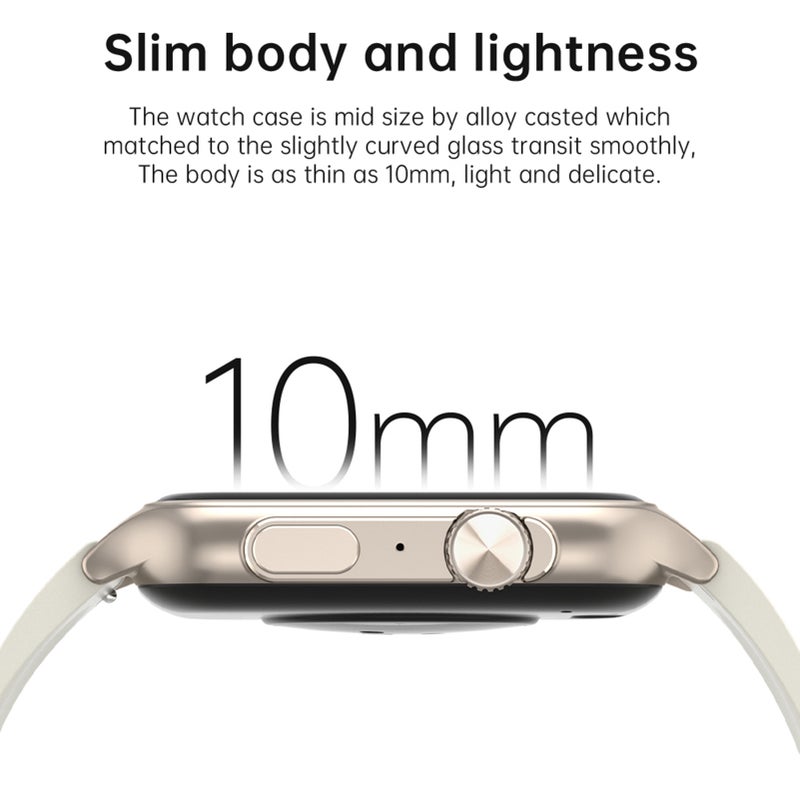 Waterproof Smartwatch: Silver Stainless Steel Strap, 24-Hour Heart Rate Monitoring, Intelligent Voice Assistant - 7-Day Daily Use Long Standby Time, Health Management for Fitness Enthusiasts & Daily H - Image 3