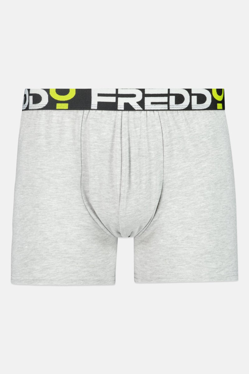 FREDDY Men Brand Logo Trunks, Grey - Image 1
