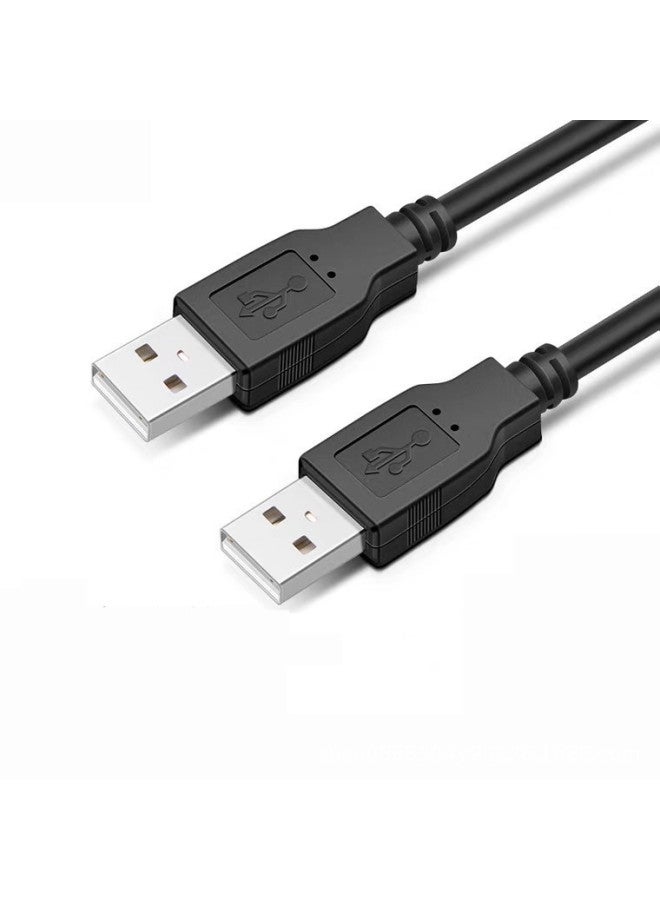 Usb2.0 Data Cable Transmission Mobile Hard Disk Box Notebook Computer Cooling Interface Usb Male To Male Cable-Color:Black-Line Length:0.5M Bare Wire Is Not Tied  - Image 1