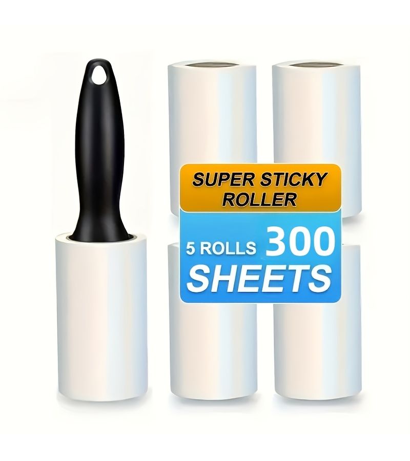 Heavy Duty Lint Roller Replacement Rollers 4 Rolls For Pet Hair Removal Clothes Carpets Seat Covers Dust Lint Cleaning Accessory Home Tool - Image 4