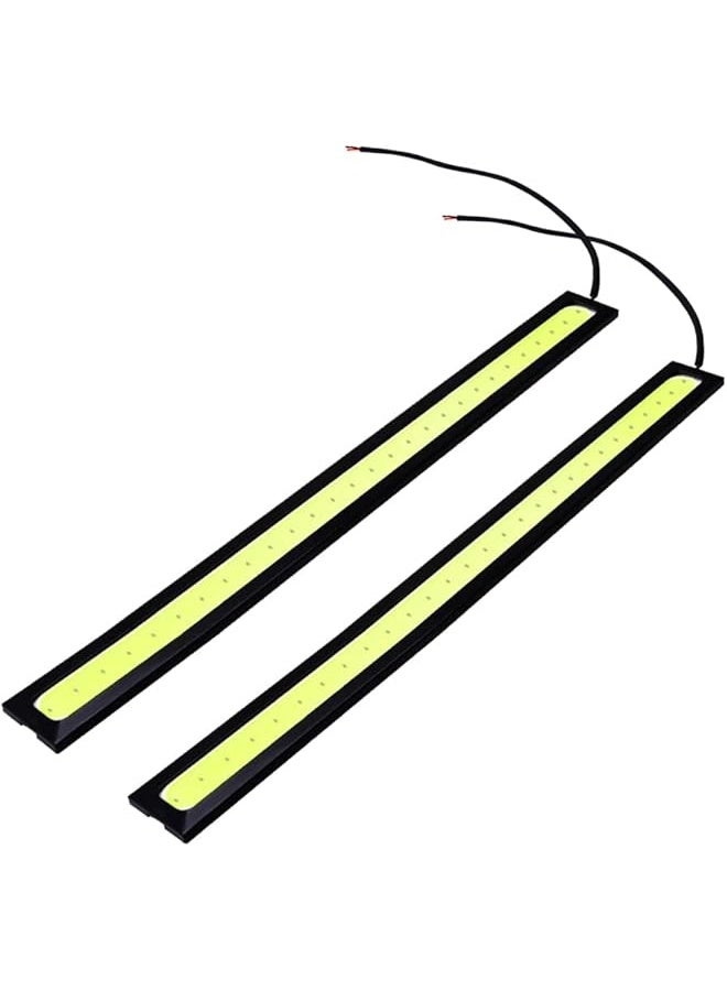 بروماس مصباحان LED عالميان مقاومان للماء من نوع COB للتشغيل النهاري (DRL) - 17 سم، 12 فولت، 6 وات، أبيض فائق السطوع - Image 1