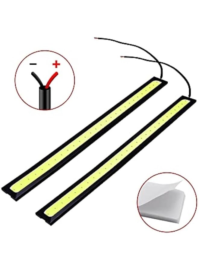 بروماس مصباحان LED عالميان مقاومان للماء من نوع COB للتشغيل النهاري (DRL) - 17 سم، 12 فولت، 6 وات، أبيض فائق السطوع - Image 2