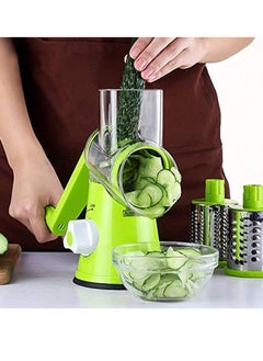 ELTRAZONE 4 Pcs Vegetable Slicer 3 In 1 Handheld Spiral Rotary Drum Slicer For Vegetable Fruit Cheese Nut  - Image 1
