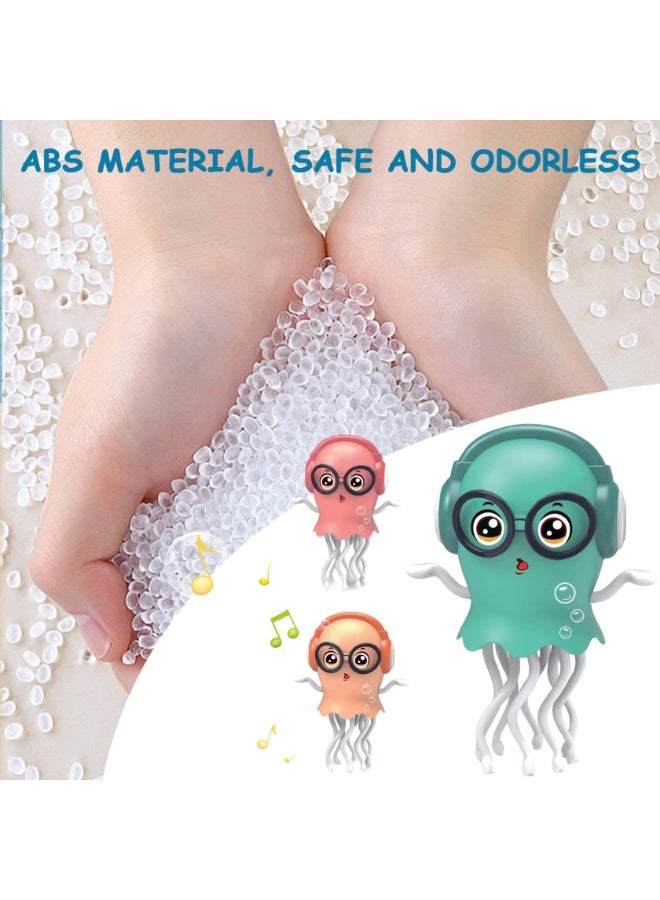 بورتوني لعبة قنديل البحر الراقص للأطفال، لعبة طفل زاحف موسيقية مع أضواء LED وموسيقى، لعبة تفاعلية لوقت البطن، هدية مثالية للأولاد والبنات من عمر 3 إلى 8 سنوات - Image 2