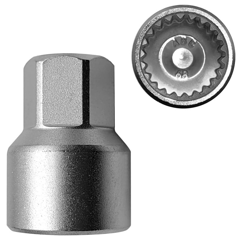 Wheel Anti-Theft Lug Nut Remover Socket: 68 Color High-Strength Steel Construction - 20 Sizes For Porsche Models, Thick Or Thin-Walled Variants For Automotive Mechanics And Car Enthusiasts - Image 1