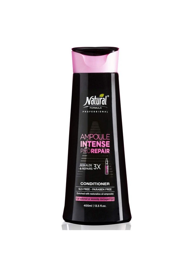 Natural Formula Ampoule Intense Hair Conditioner Professional Ampoule Treatment With Natural Oils Repair Restore And Nourish Damaged Dry And Colortreated Hair Paraben Free 13.5 Fl Oz  - Image 2