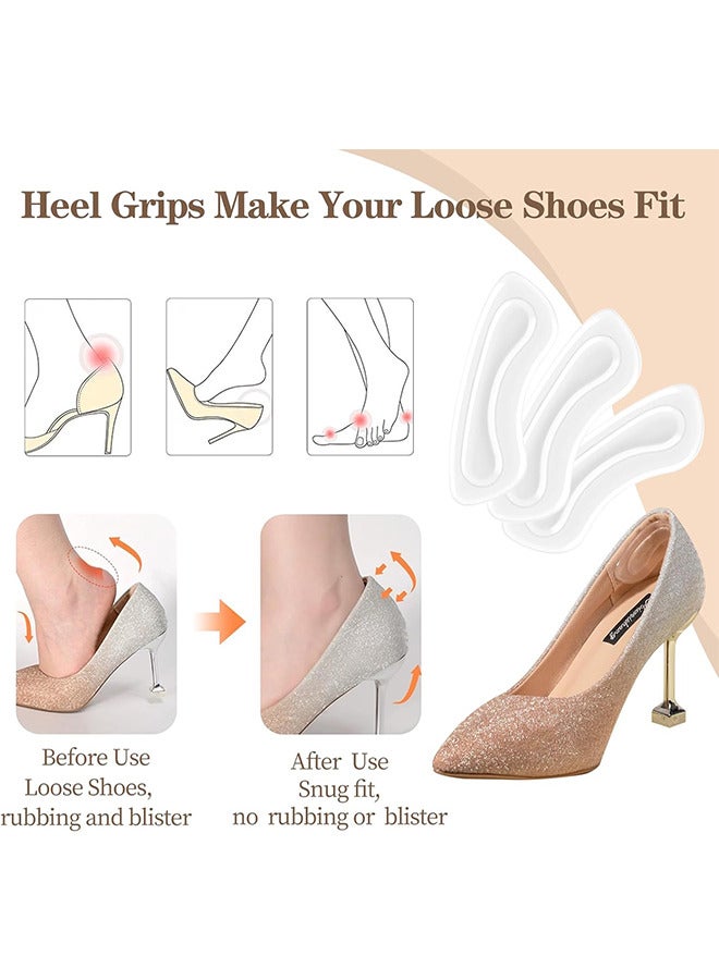 Depend Heel Cushion Inserts, Clear Heel Cushion Pad Stickers Liner Self Adhesive High Heel Silicone Non Slip Shoe Cushion Pads Stickers, Foot Care Protector For Women And Girls 10 Pairs - Image 3