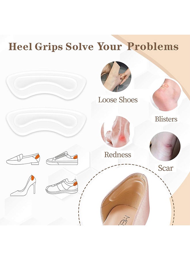 Depend Heel Cushion Inserts, Clear Heel Cushion Pad Stickers Liner Self Adhesive High Heel Silicone Non Slip Shoe Cushion Pads Stickers, Foot Care Protector For Women And Girls 10 Pairs - Image 2