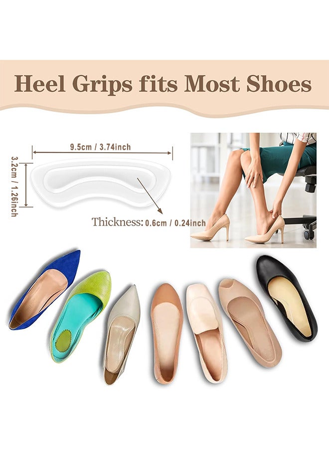 Depend Heel Cushion Inserts, Clear Heel Cushion Pad Stickers Liner Self Adhesive High Heel Silicone Non Slip Shoe Cushion Pads Stickers, Foot Care Protector For Women And Girls 10 Pairs - Image 5