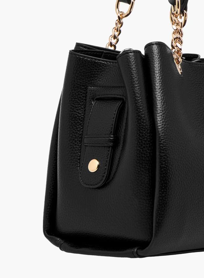 Celeste Solid Tote Bag with Double Handle and Detachable Strap