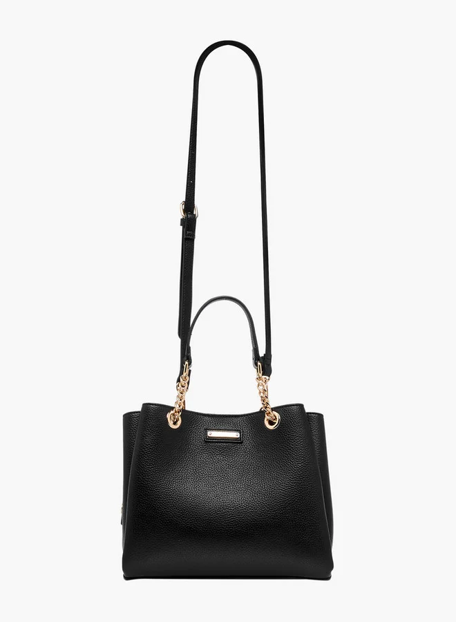 Celeste Solid Tote Bag with Double Handle and Detachable Strap
