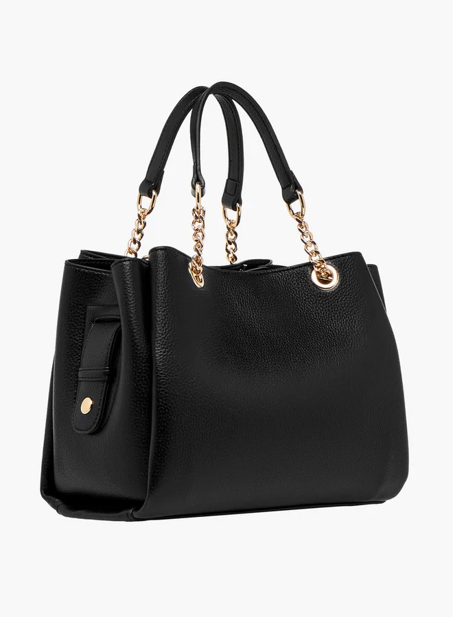 Celeste Solid Tote Bag with Double Handle and Detachable Strap