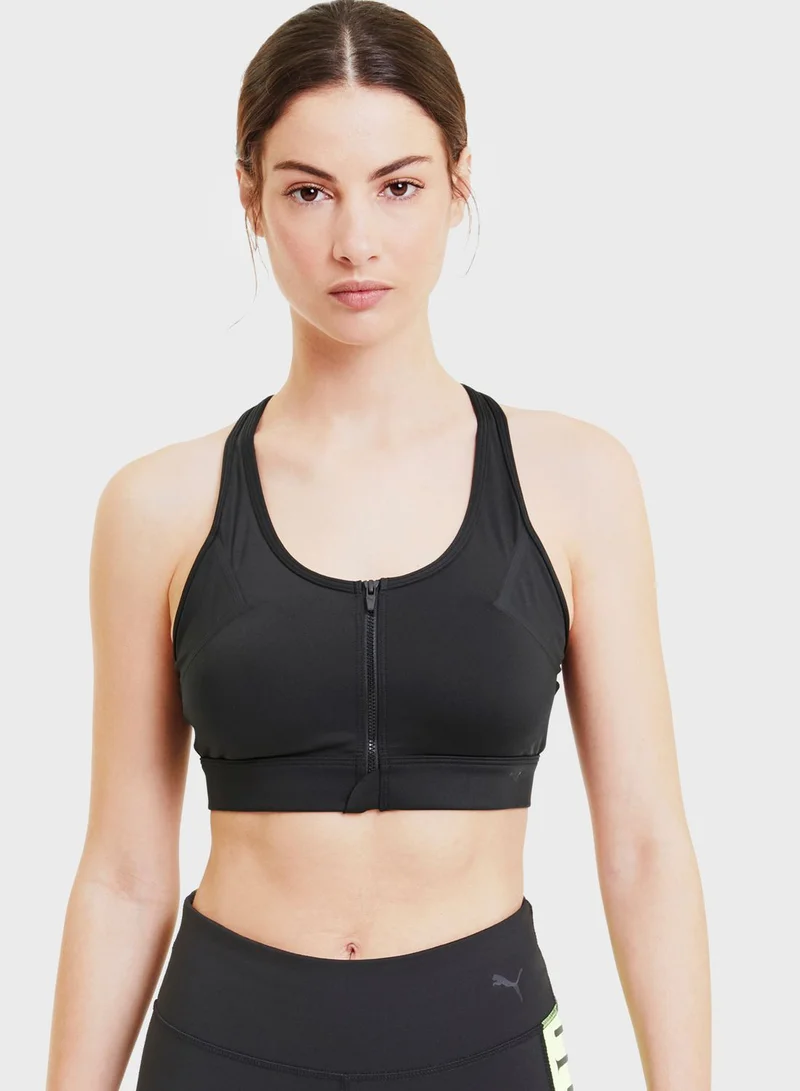 PUMA High Impact Front Zip Racerback Bra