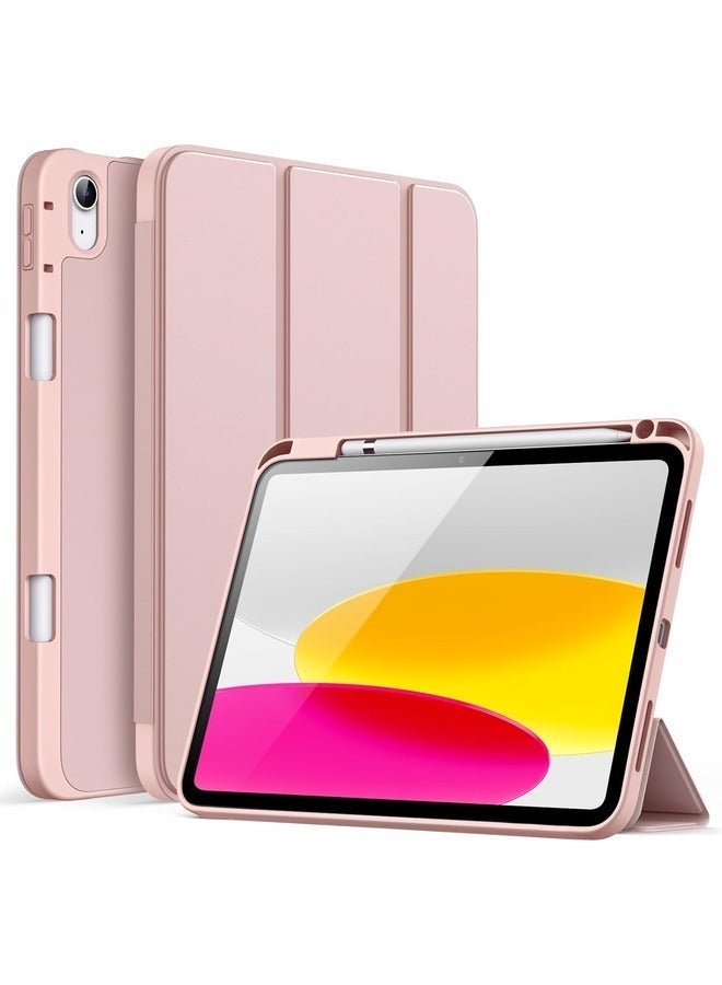 راكسوم حافظة حماية لجهاز iPad 2022 مقاس 10.9 بوصة (الجيل العاشر) - غطاء ذكي رفيع مع حامل قلم وحامل ثلاثي الطي قابل للتعديل - Image 1